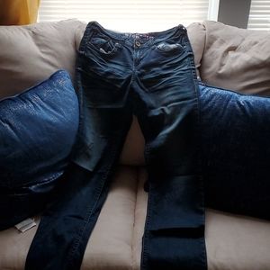 Dark denim jeans